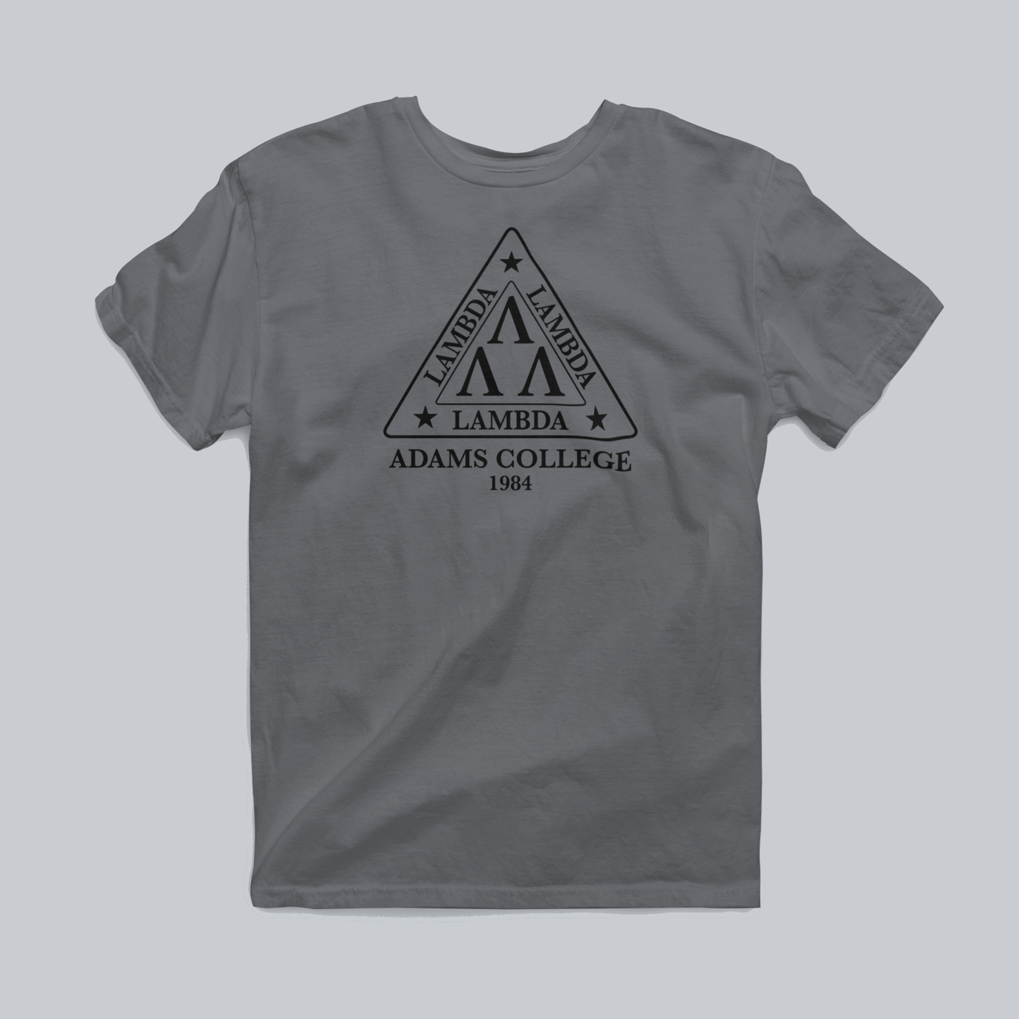 Tri-Lamb Premium Graphic Tee in charcoal / black design