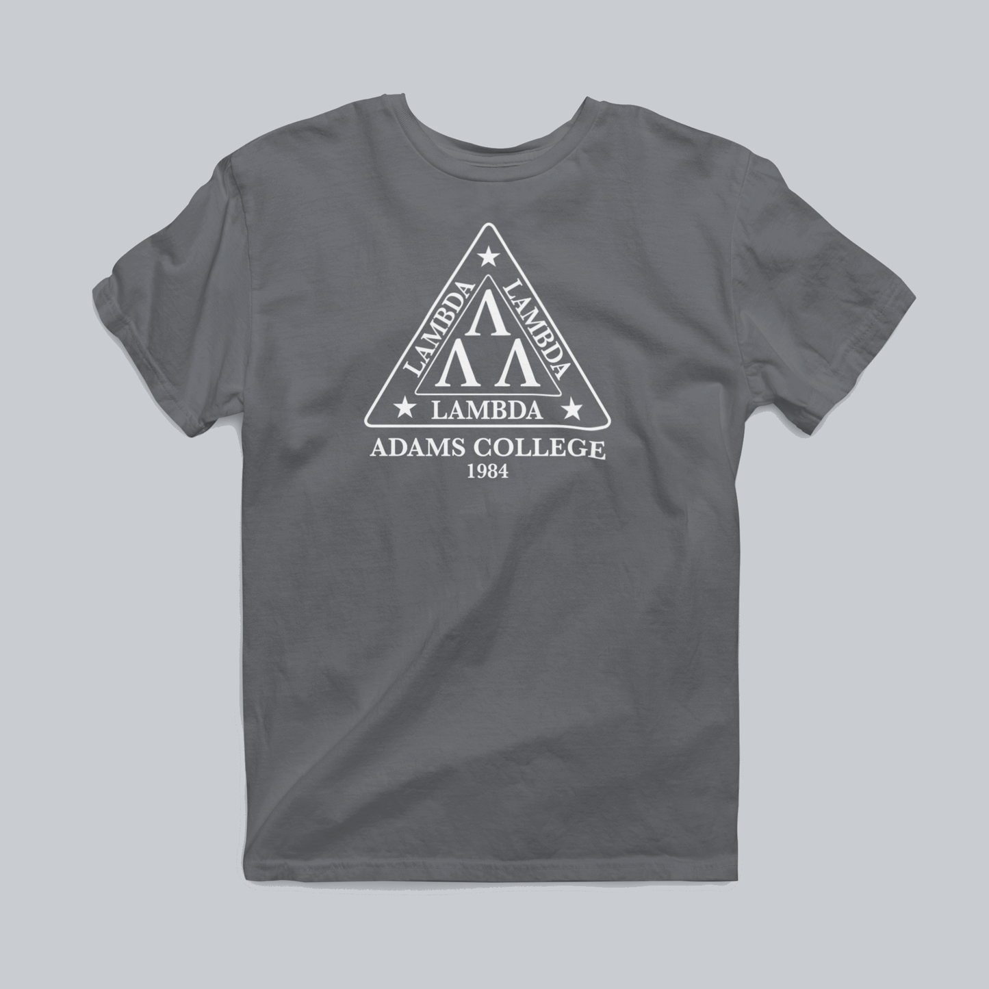 Tri-Lamb Premium Graphic Tee in charcoal / white design