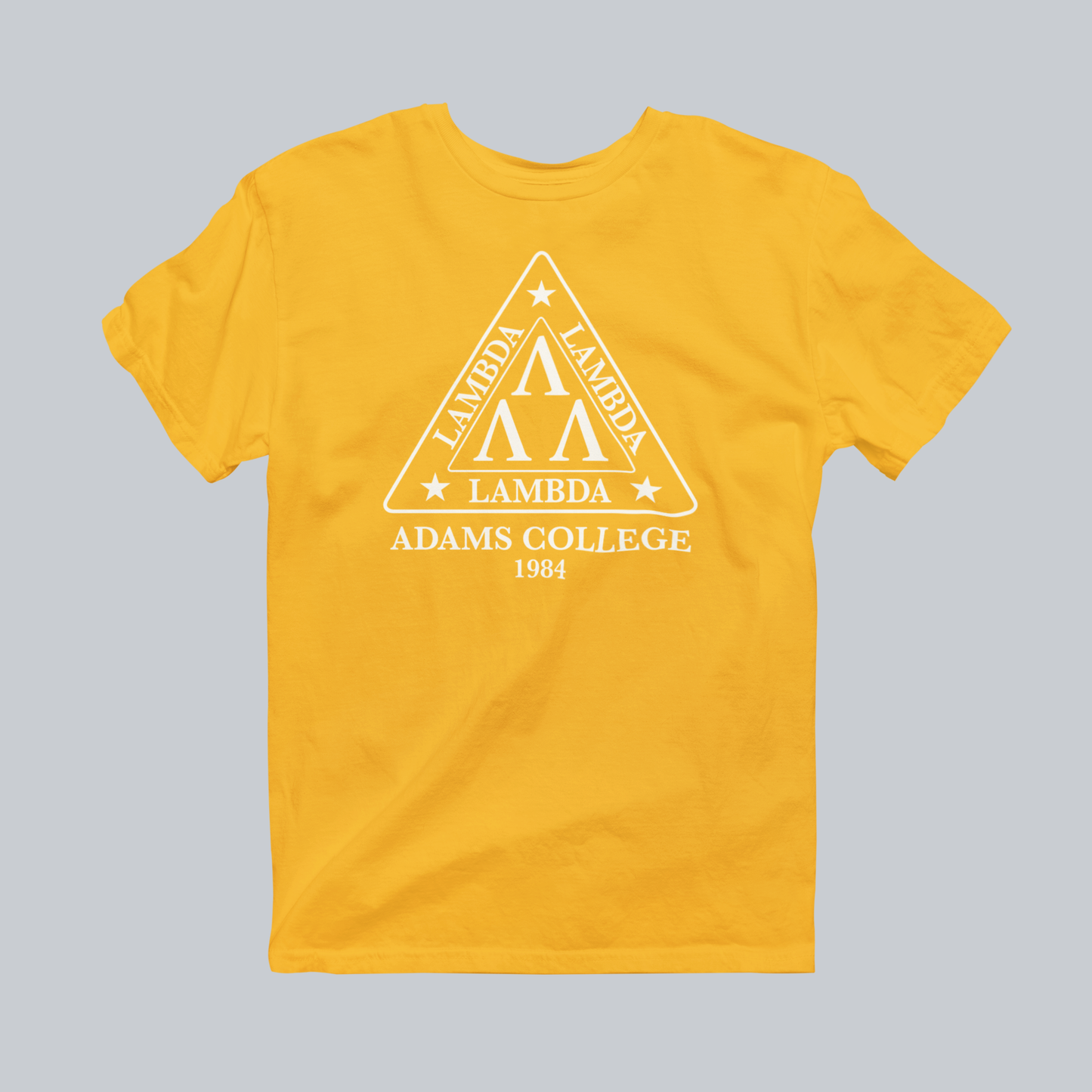 Tri-Lamb Premium Graphic Tee in gold / white design