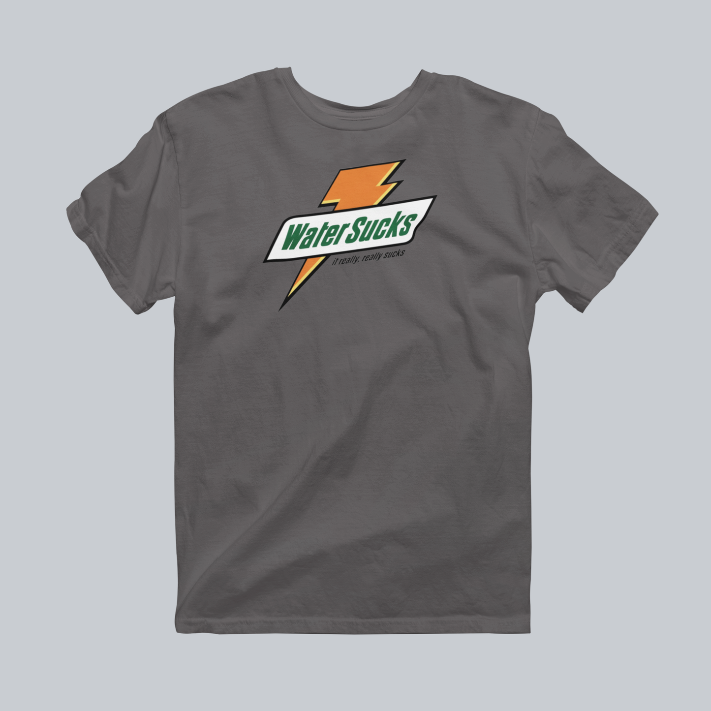 Water Sucks Premium Graphic Tee in charcoal